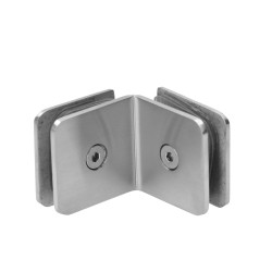 Svorka skla medzi sklá 90°, sklo 8 - 10 mm, AISI 304 Svorka skla medzi sklá 90°, sklo 8 - 10 mm, AISI 304